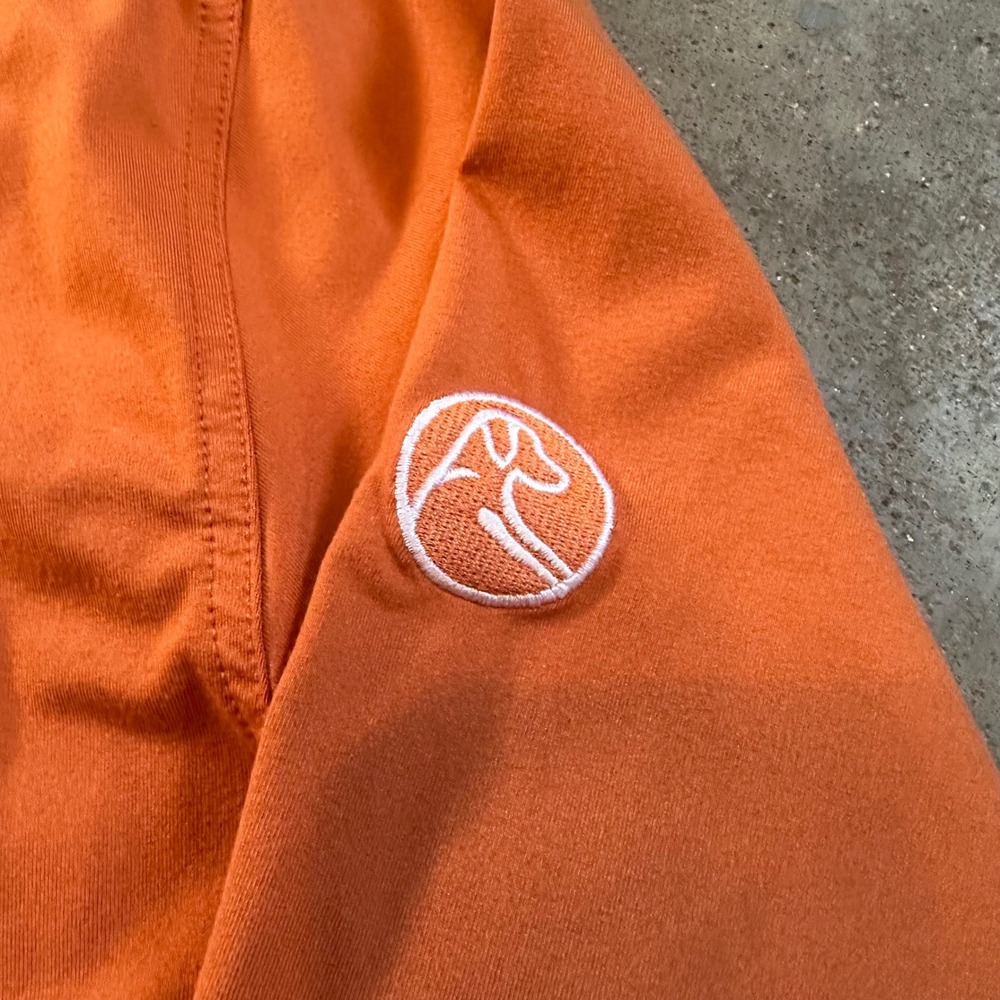 Rhoback 1/4 Zip Pullover Mens Large Orange Texas Longhorns Performance Stretch - Picture 10 of 11